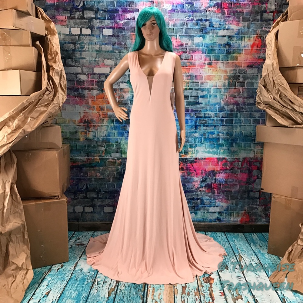 JOVANI Blush Embellished Illusion Gown! #99978 - Picture 4 of 6